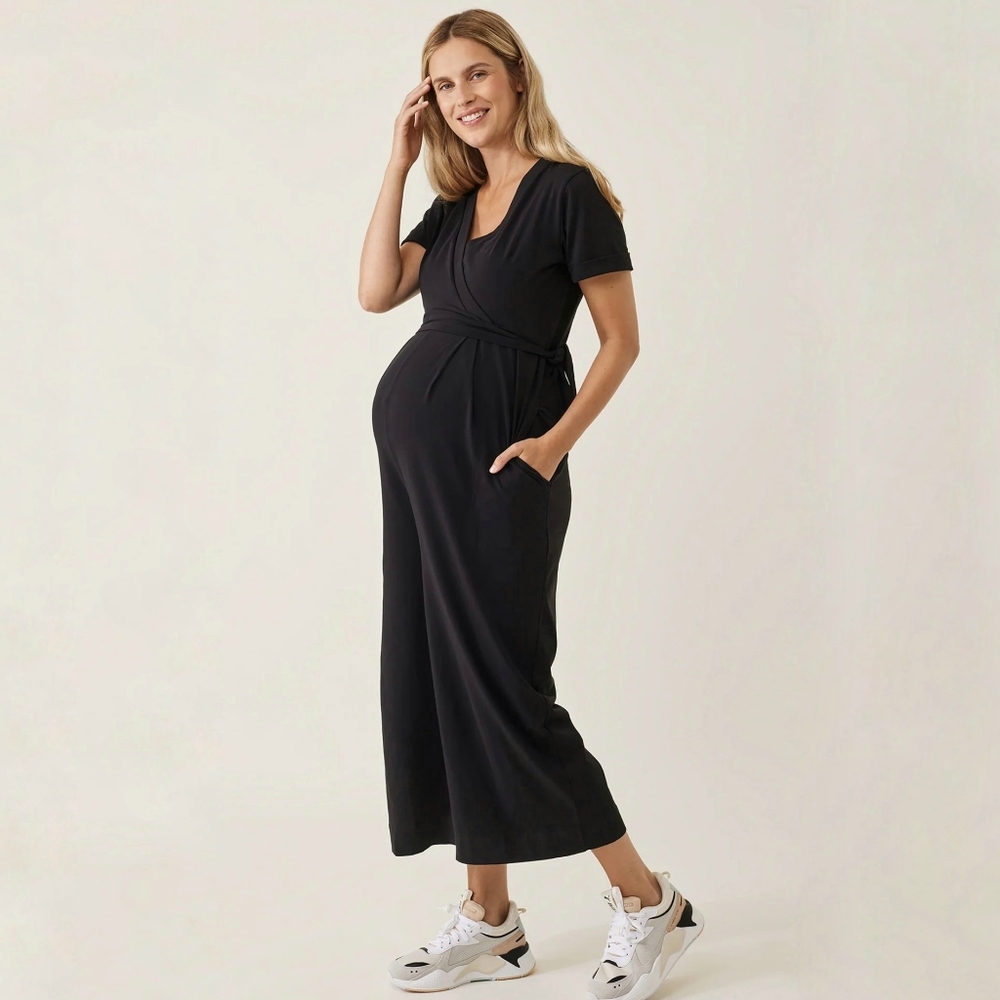 Boob Design Elegant Black Wrap Jumpsuit - Picture 2 of 10